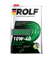 Масло моторное ROLF Energy 10W-40, SL/CF, A3/B4 (1л.) п/синт. ж/б