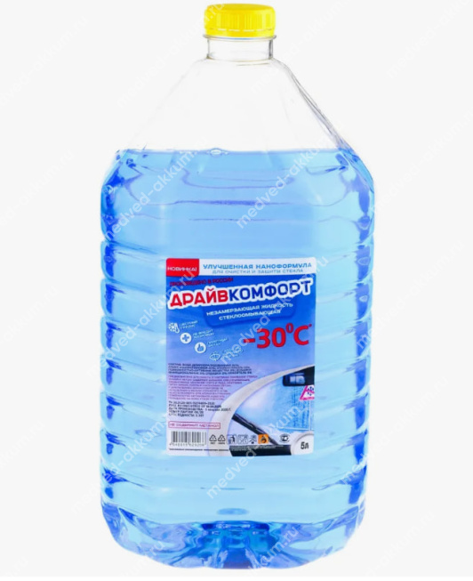 Жидкость незамерзающая для стеклоомывателя -30 "Драйв комфорт" 5 литров