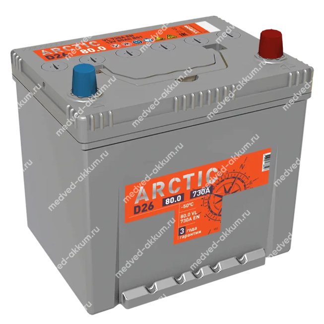 Titan ArcticAsia EFB 80 Ач обр. D26L