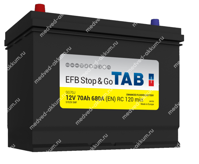 TAB EFB Stop&Go 70 Ач пр. D26R (57024)