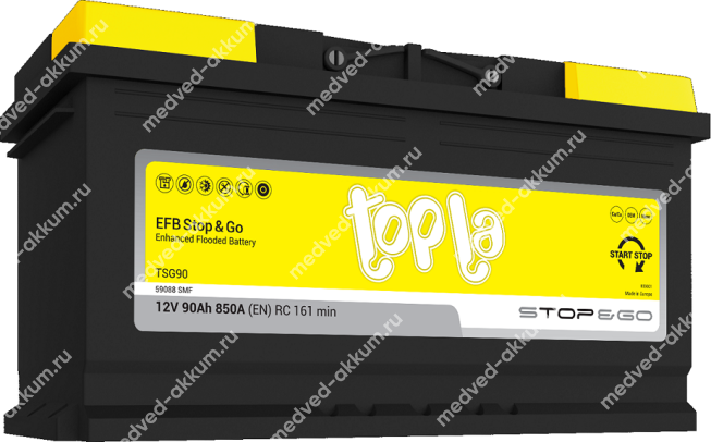 TOPLA EFB Stop&Go 90 Ач 59088 обр. L5