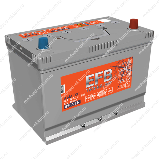 Titan Asia EFB 100 Ач обр. D31L