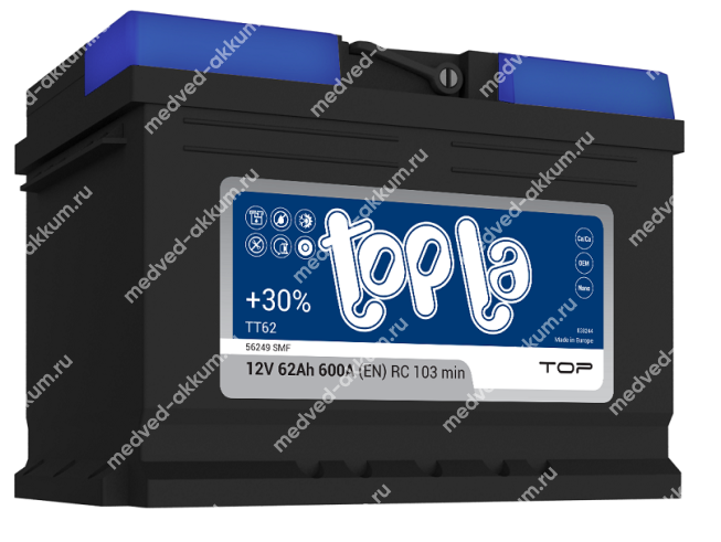 TOPLA Top 62 Ач обр.низ. LB2