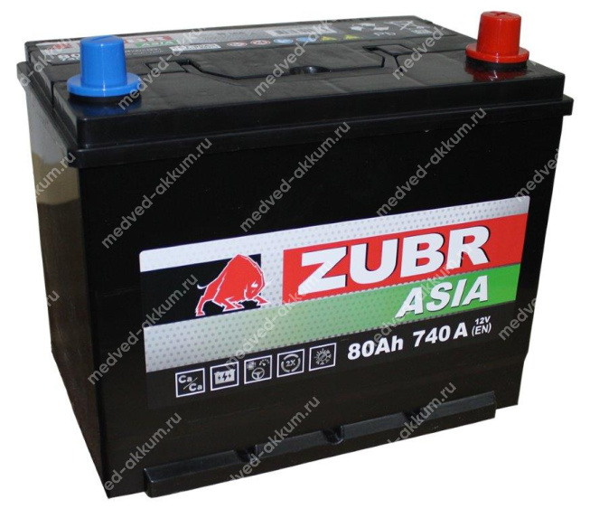 ZUBR Premium Asia 80 Ач обр. D26L