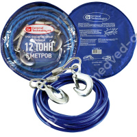 Трос буксировочный металлический General Technologies с крюками 5м. 12т.12мм. GT-TRM12