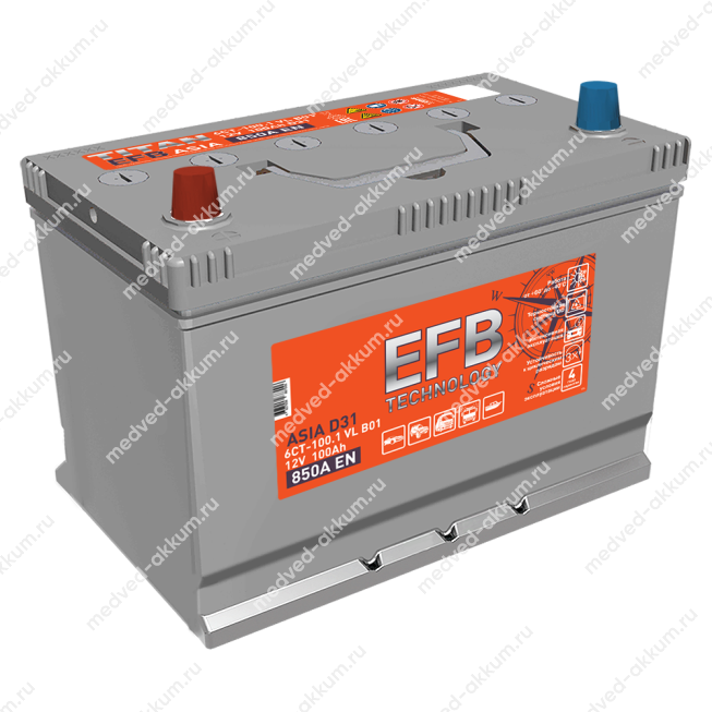 Titan Asia EFB 100 Ач пр. D31R
